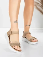 Sandale Dama cu Platforma 5GS68 Piersica | Mei » Reina.Ro