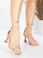 Sandale Dama cu Toc Subtire 5GZ90 Roz | Mei » Reina.Ro