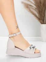 Sandale Dama cu Platforma 5H75 Roz | Mei » Reina.Ro