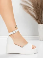 Sandale Dama cu Platforma 5H76 Alb | Mei » Reina.Ro