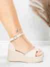 Sandale Dama cu Platforma 5H76 Bej | Mei » Reina.Ro