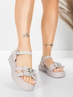 Sandale Dama cu Talpa Joasa 5H82 Roz | Mei » Reina.Ro