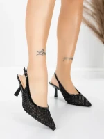 Pantofi Stiletto 5LE29 Negru | Mei » Reina.Ro
