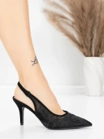 Pantofi Stiletto 5LE30 Negru | Mei » Reina.Ro