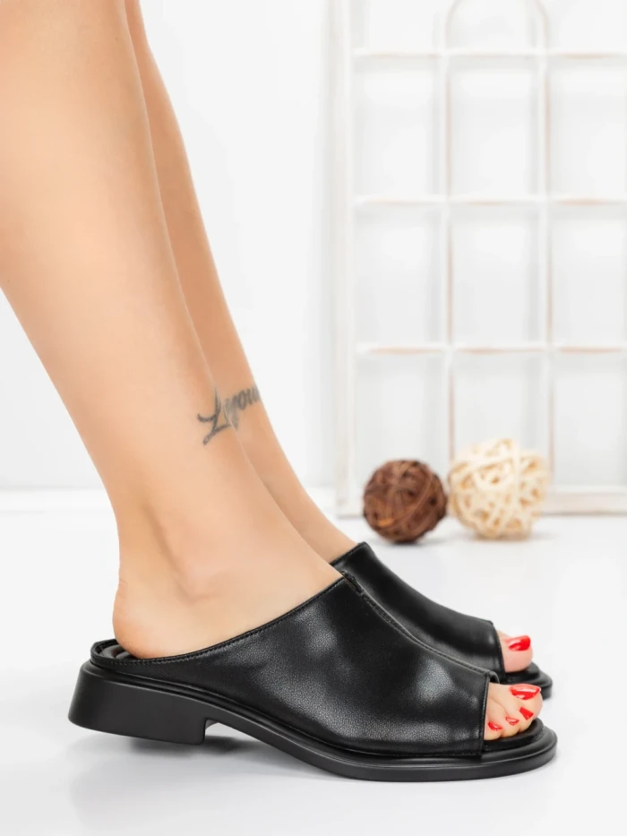 Papuci Dama cu Talpa Joasa 5SY37 BLACK | MEI