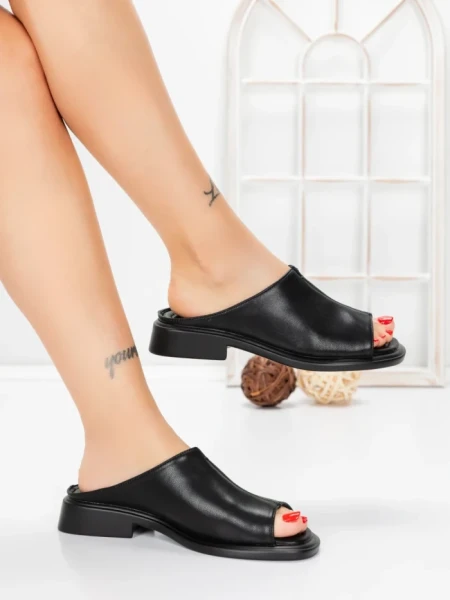Papuci Dama cu Talpa Joasa 5SY37 BLACK | MEI