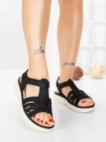 Sandale Dama cu Talpa Joasa 5GS27 BLACK | MEI