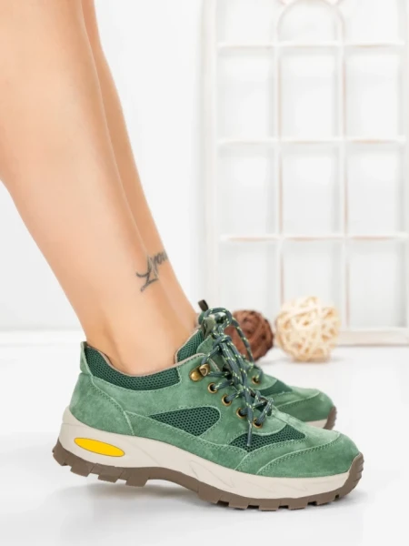 Pantofi Casual Dama din piele naturala K22112 GREEN | BERLINER