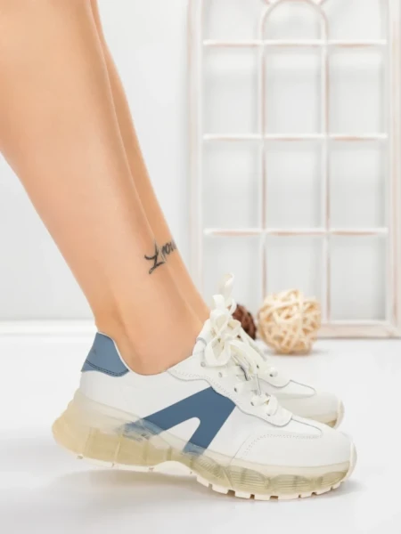 Pantofi Sport Dama din piele naturala 2382-3 BLUE | FRANCO GERARDO