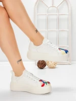Pantofi Casual Dama din piele naturala 88135 WHITE | FRANCO GERARDO