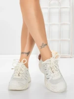 Pantofi Sport Dama din piele naturala 2382-1 WHITE | FRANCO GERARDO