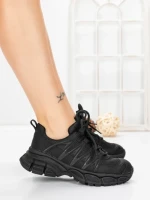 Pantofi Sport Dama din piele naturala 2382-1 BLACK | FRANCO GERARDO