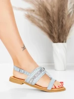 Sandale Dama cu Talpa Joasa 5WH72 LIGHT BLUE | MEI