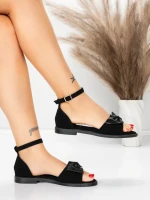 Sandale Dama cu Talpa Joasa 5PT25 BLACK | MEI