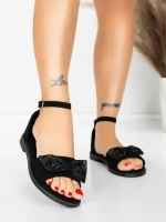 Sandale Dama cu Talpa Joasa 5PT25 BLACK | MEI