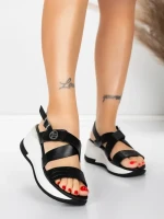 Sandale Dama cu Platforma 5GS60 BLACK | MEI