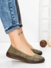 Balerini Dama din piele naturala 2211-2 GREEN | BERLINER