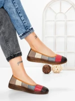 Balerini Dama din piele naturala 2211-1 BLACK-RED | BERLINER