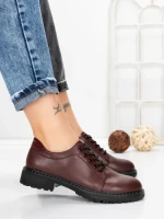Pantofi Casual Dama din piele naturala 3218Q03 WINE | FORMAZIONE