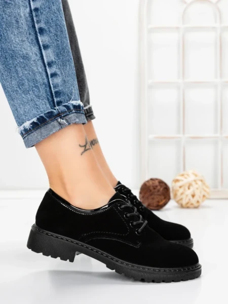 Pantofi Casual Dama din piele naturala 3218H01 BLACK | FORMAZIONE