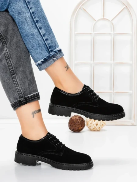 Pantofi Casual Dama din piele naturala 3218H01 BLACK | FORMAZIONE