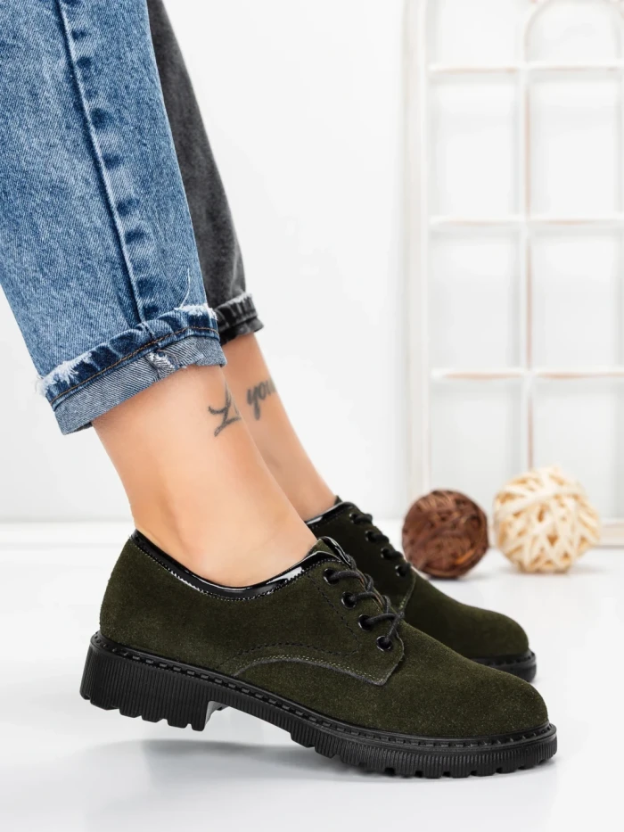 Pantofi Casual Dama din piele naturala 3218H01 GREEN | FORMAZIONE