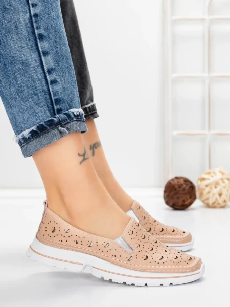Balerini Dama din piele naturala K242-4 PINK | GALLOP
