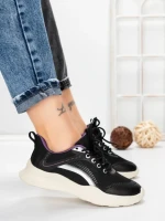 Pantofi Sport Dama din piele naturala 66916-5 BLACK | STEPHANO