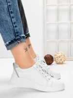 Pantofi Casual Dama din piele naturala K243-1 WHITE | GALLOP