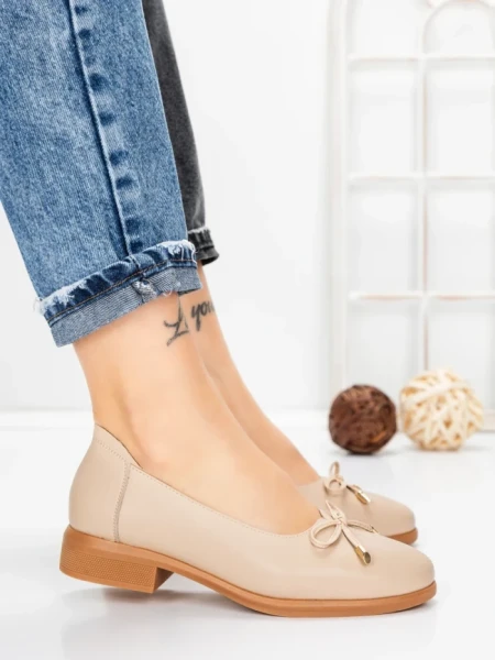 Balerini Dama din piele naturala 3651 APRICOT | BERLINER