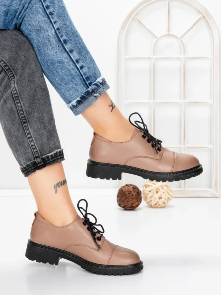 Pantofi Casual Dama din piele naturala 3218Q05 CAMEL | BERLINER