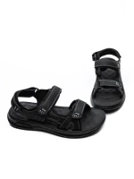Sandale Barbati din piele naturala J24 BLACK | MELS