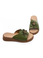 Papuci Dama din piele naturala 26638 GREEN | FORMAZIONE