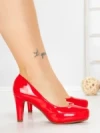 Pantofi cu Toc Gros 7229R ROSO | STEPS HIGHER