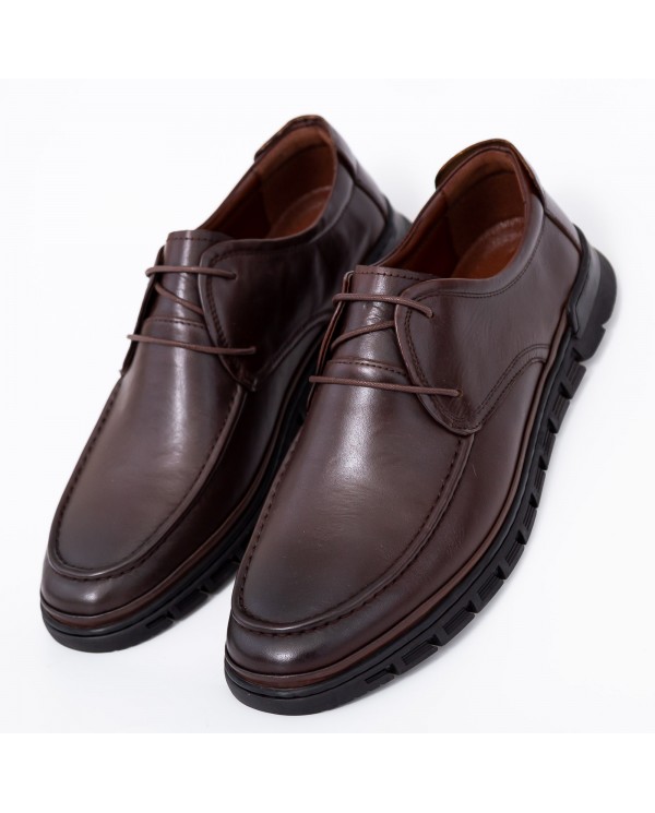 Pantofi Barbati din piele naturala W2687-1 Maro Reina