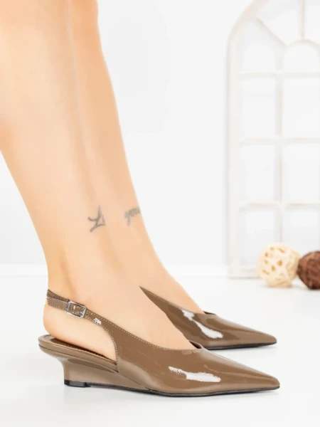Pantofi cu Toc mic L09-2 KHAKI | CINK ME