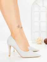 Pantofi Stiletto 66-1 SILVER | VIVIRICH