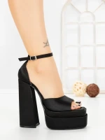 Sandale Dama cu Toc Gros si Platforma TOT-139 BLACK | L.DAY