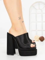 Papuci Dama cu Toc TOT-137 BLACK | L.DAY