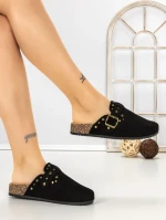 Papuci Dama cu Talpa Joasa 5LE108 BLACK | MEI