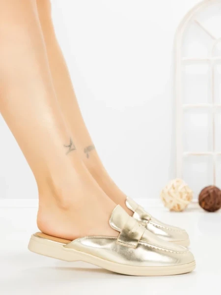 Papuci Dama cu Talpa Joasa 2301 GOLD | CM