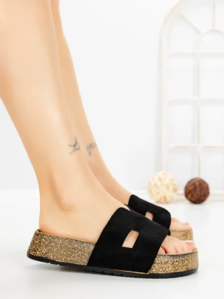 Papuci Dama cu Platforma 2023 BLACK | GALLEVANI