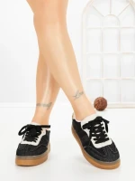 Pantofi Sport Dama cu Platforma BO-169 BLACK | GALLEVANI