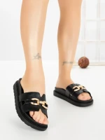 Papuci Dama cu Platforma FF-85 BLACK | EMAS