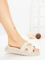 Papuci Dama cu Platforma FF-85 BEIGE | EMAS