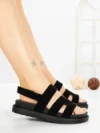 Sandale Dama cu Platforma FF-81 BLACK | EMAS