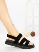 Sandale Dama cu Platforma FF-81 BLACK | EMAS