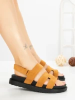 Sandale Dama cu Platforma FF-81 CAMEL | EMAS