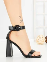 Sandale Dama cu Toc Gros FM5334 BLACK | ANDERINA