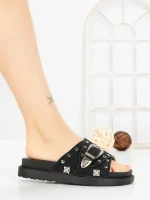 Papuci Dama cu Talpa Joasa JM376 NEGRO | ANNALISE